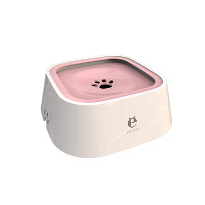 Non-Spill Floating Dog & Cat Water Bowl - Anti-Overturn Dispenser for Mess-Free Hydration