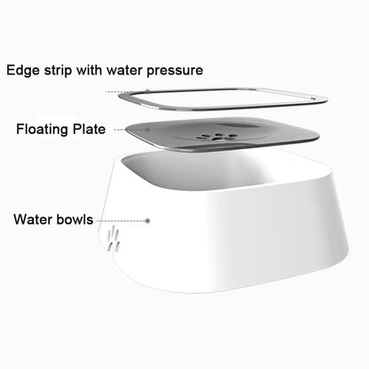 Non-Spill Floating Dog & Cat Water Bowl - Anti-Overturn Dispenser for Mess-Free Hydration