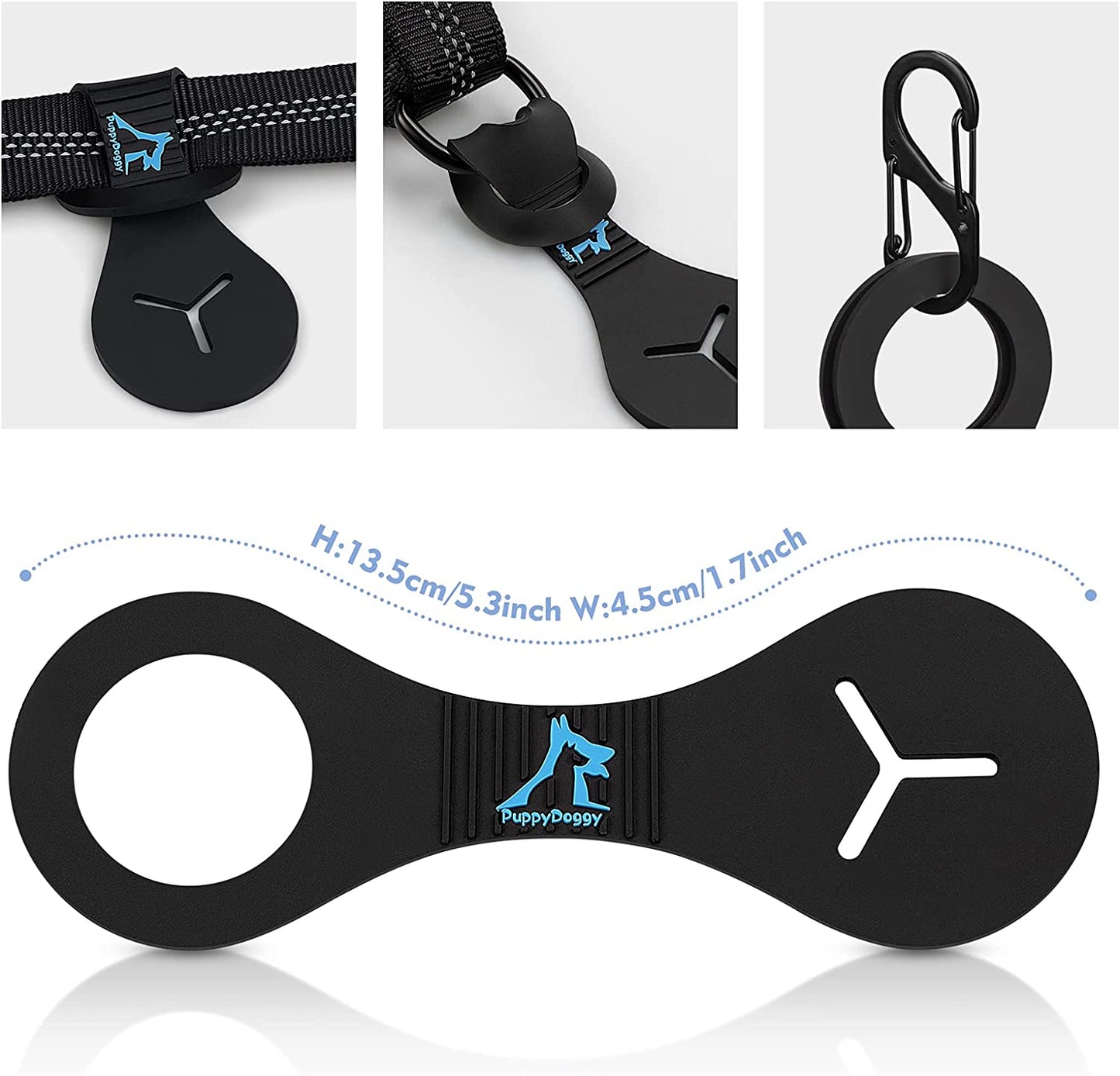Premium Dog Poop Bag Holder-Convenient Leash-Mounted Waste Bag Dispenser