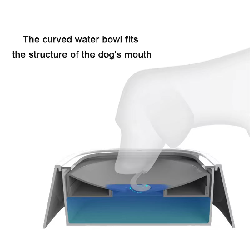 Non-Spill Floating Dog & Cat Water Bowl - Anti-Overturn Dispenser for Mess-Free Hydration